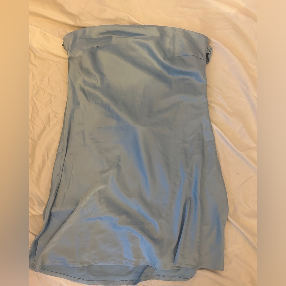 Oh Polly strapless low back bow tie dress